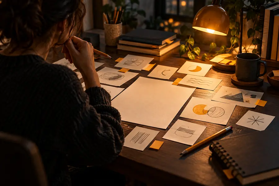 Illustrative first-stage writing image