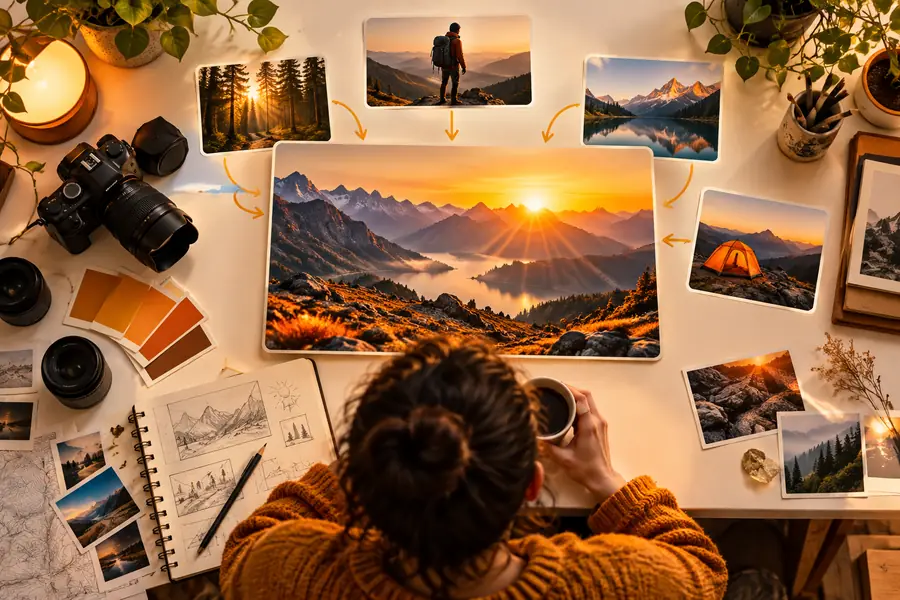 Illustrative site image paired with a broad video-title example
